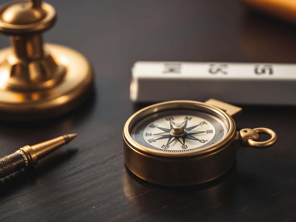 Brass nautical compass